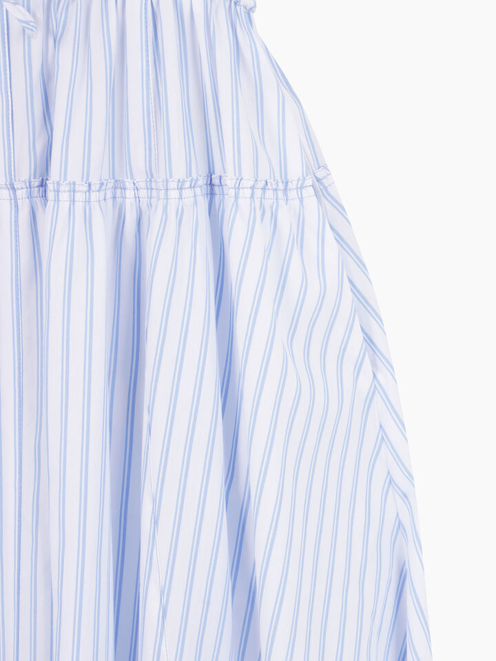 White sleeveless dress with stripes - null - White | Sisley K image number 4